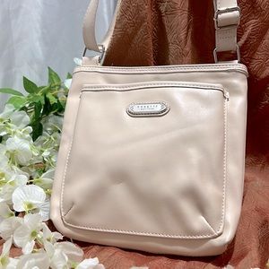Light Pink Rossetti Leather Crossbody Purse
